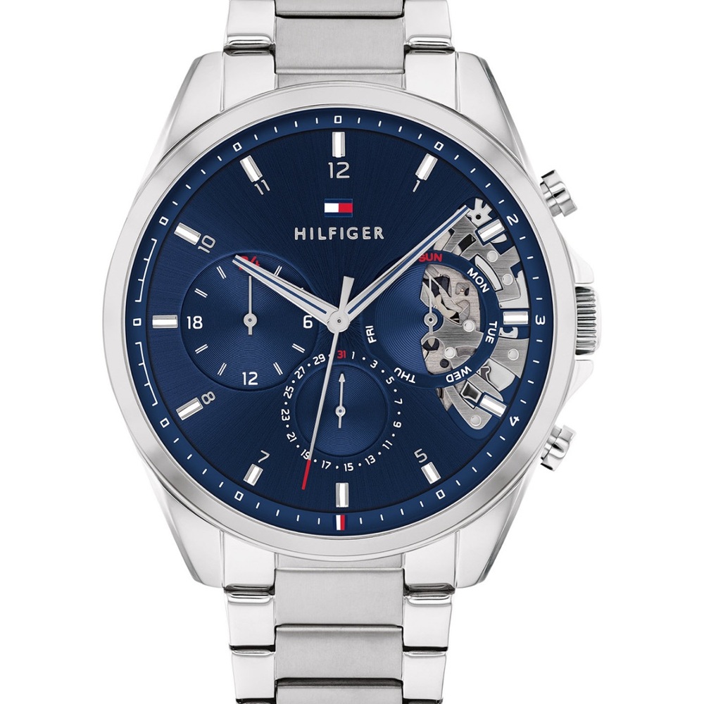 Tommy Hilfiger Men's Chronograph Stainless Steel Bracelet Watch 44mm